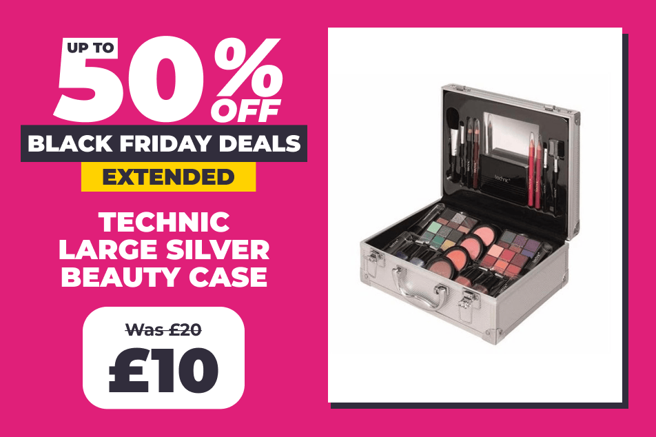 Black Friday Extended Deals - Shop Technic Large Silver Beauty Case